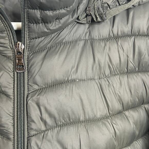 Black Lightweight Hooded Puffer Jacket Men’s XL Quilted Packable Nylon Coat - Picture 4 of 6